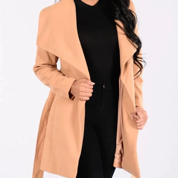 SOLD — Caramel Trench Coat - Picture 4 of 6